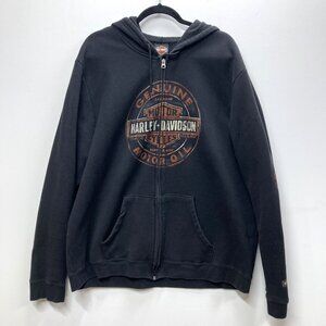 Harley Davidson Men's Size 2XL, Hoodie Full Zip Sweatshirt, Denver Colorado